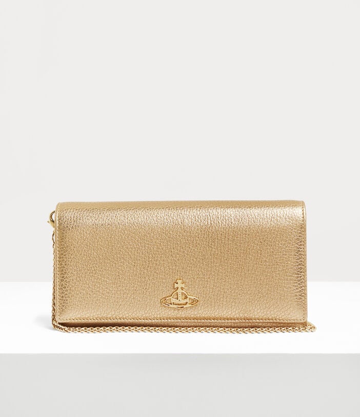 Vivienne Westwood GRAIN LEATHER LONG WALLET LONG CHAIN